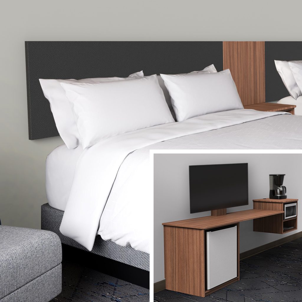 Double Queen Room - Upholstered Prism Rouge Valley Pear